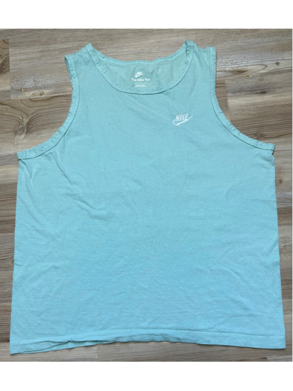 Men's Nike Tank Top Size L Light Blue White Logo